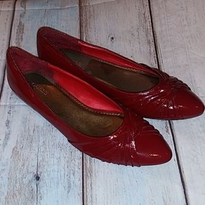 Guess Red Pointy Toe Flats Love Valentines